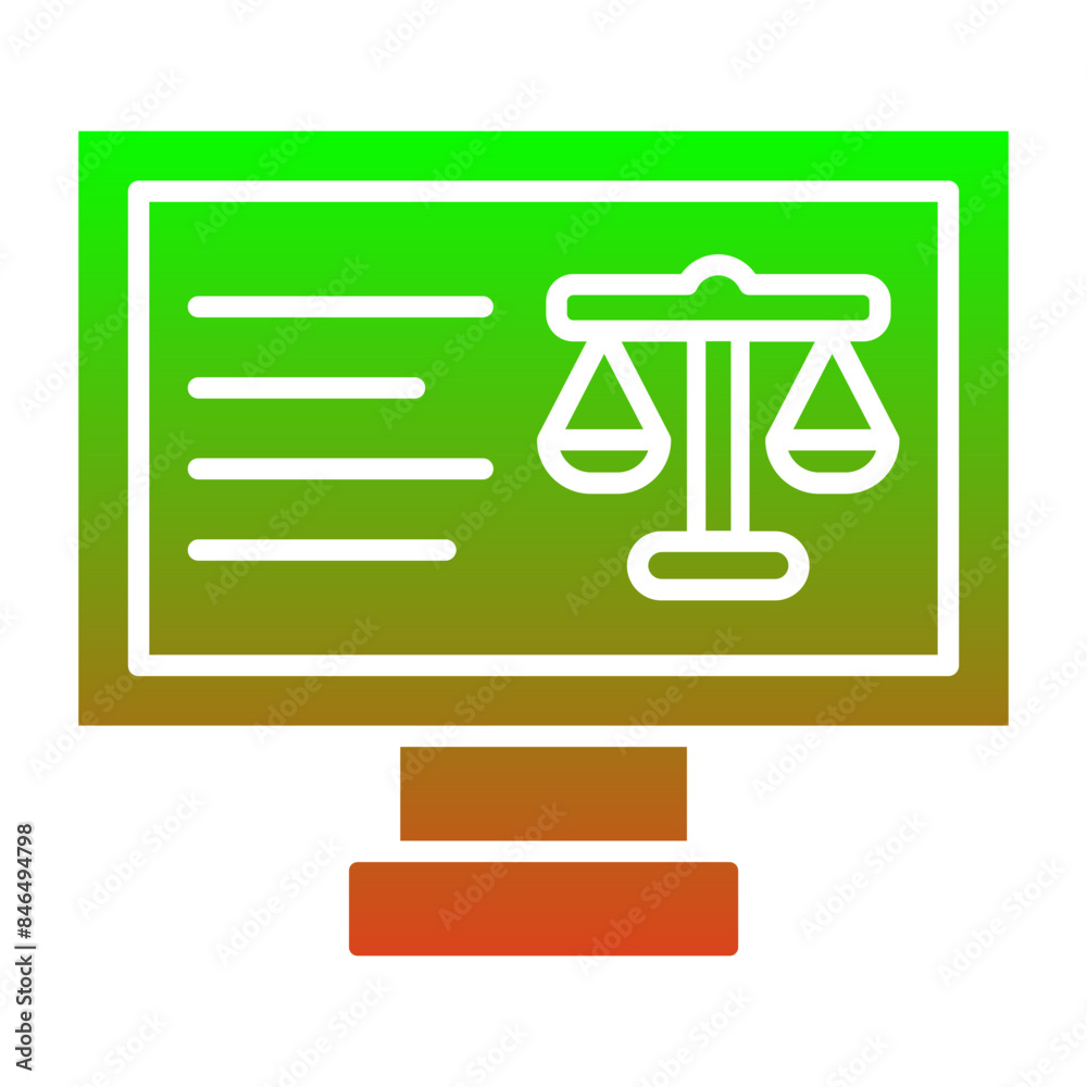 Sticker Online Court Icon