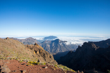 Sunset in Roque De Los Muchachos in Caldera de Taburiente, La Palma, Spain