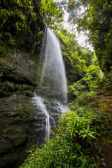 Fototapeta premium Scene of Tilos waterfall in La Palma Island, Canary Islands.