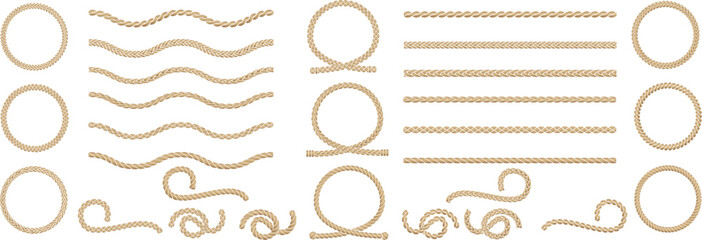 Old rope shapes set
