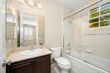 Modern bathroom with a walk-in shower