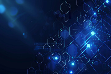 Obraz premium Abstract technology posters. Science future innovation concept. Space shapes and planets in blue-purple. Futuristic abstract backgrounds for book cover design