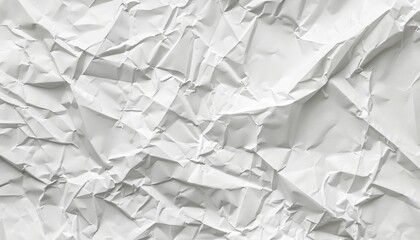 Obraz premium White crumpled paper texture background. Perfect for design, art projects, or as a backdrop for creative presentations and prints.