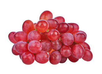 Bunch of red grapes isolated on transparent background. PNG