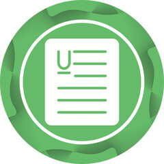 Document Underline Vector Icon