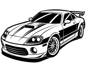 racing sport car logo illustration