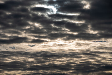 Obraz premium background pattern of stormy sky with clouds