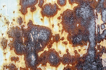 background texture pattern of old rusty iron wall