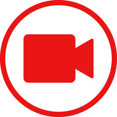 Live streaming icon . Live broadcast video broadcasting icon. Red button sign for news, shows, video, TV, movies. Vector illustration .