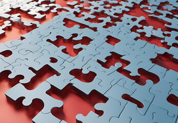 red puzzle piece.AI generated