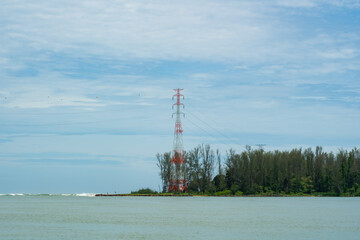 Tropical clouds over sea landscape background