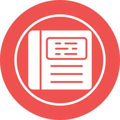 Orange Book Vector Icon