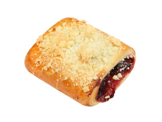 Coffee Bun with cherry jam