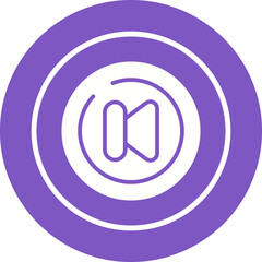 Video Previous Track Circl Vector Icon
