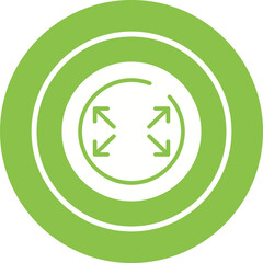 Fullscreen Circle Vector Icon