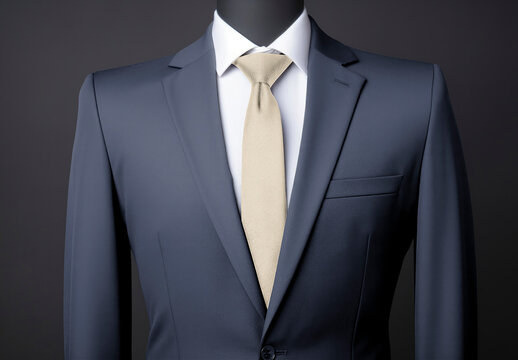 Black Suit Mockup With Generative AI