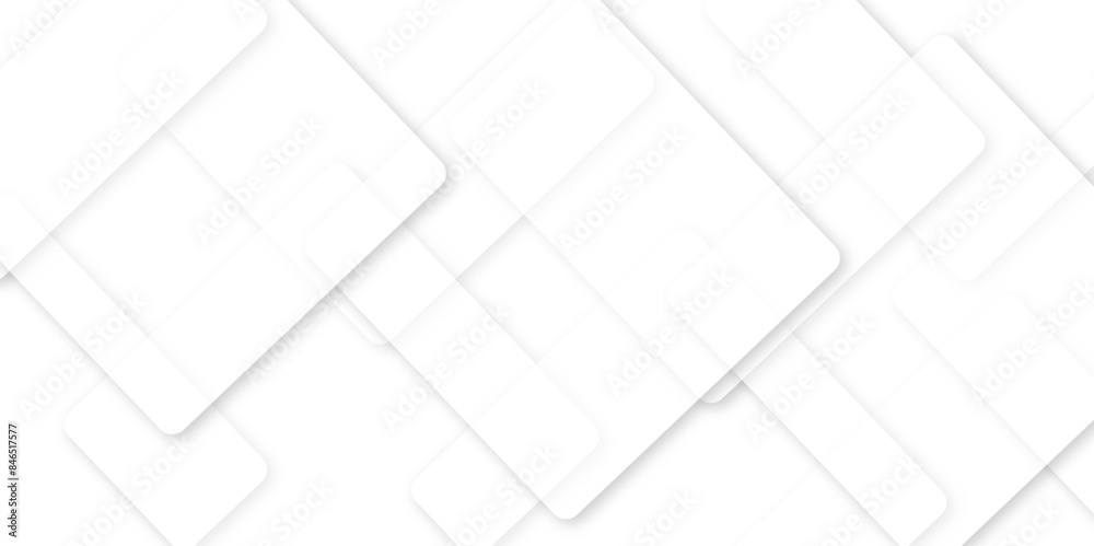 Poster Abstract modern white and gray pattern geometric luxury gradient line background random square shape design. 3d shadow effects, modern design template background. layered geometric triangle shapes.
