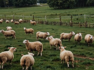 Obraz premium sheep in the field