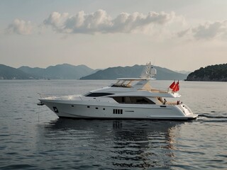 Obraz premium luxury yacht in the sea