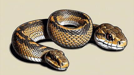 Obraz premium lillustration of a deadly snake