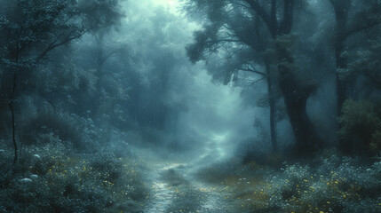 Obraz premium landscape fog