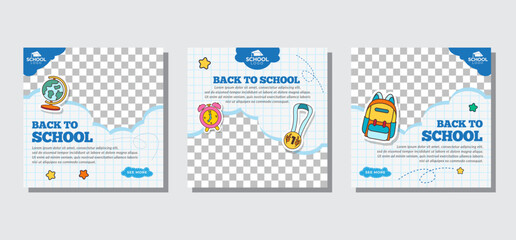 back to school Social Media Post Templates