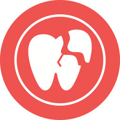 Broken Tooth Vector Icon