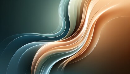 Obraz premium An abstract background with a smooth, flowing design in various shades of Earthy and Serene colors