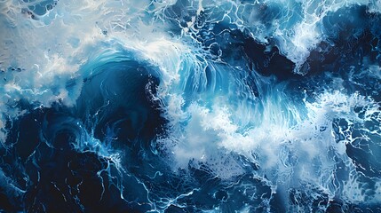Fototapeta premium Majestic Crashing Ocean Waves Showcase Dramatic Power and Energy of the Sea