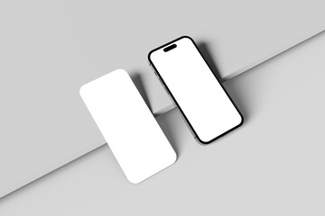 Perspective Screen and Smartphone Mockup for showcasing your design