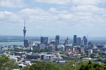 A panoramic view of Auckland city skyline