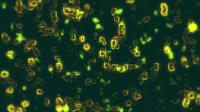 Motion graphic background with particles