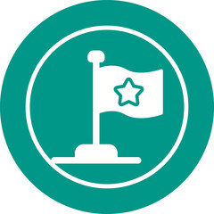 Fototapeta premium Flag Vector Icon