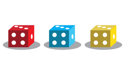 Dice icon logo vector template, Creative Gambling design icon symbol Illustration, Casino games icon