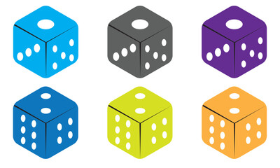 Dice icon logo vector template, Creative Gambling design icon symbol Illustration, Casino games icon