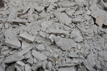 Gravats de mur détruit