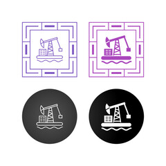 Oil Platform Vector Icon