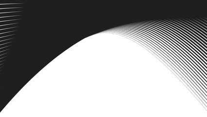 Black abstract background with curve line for backdrop or presentation