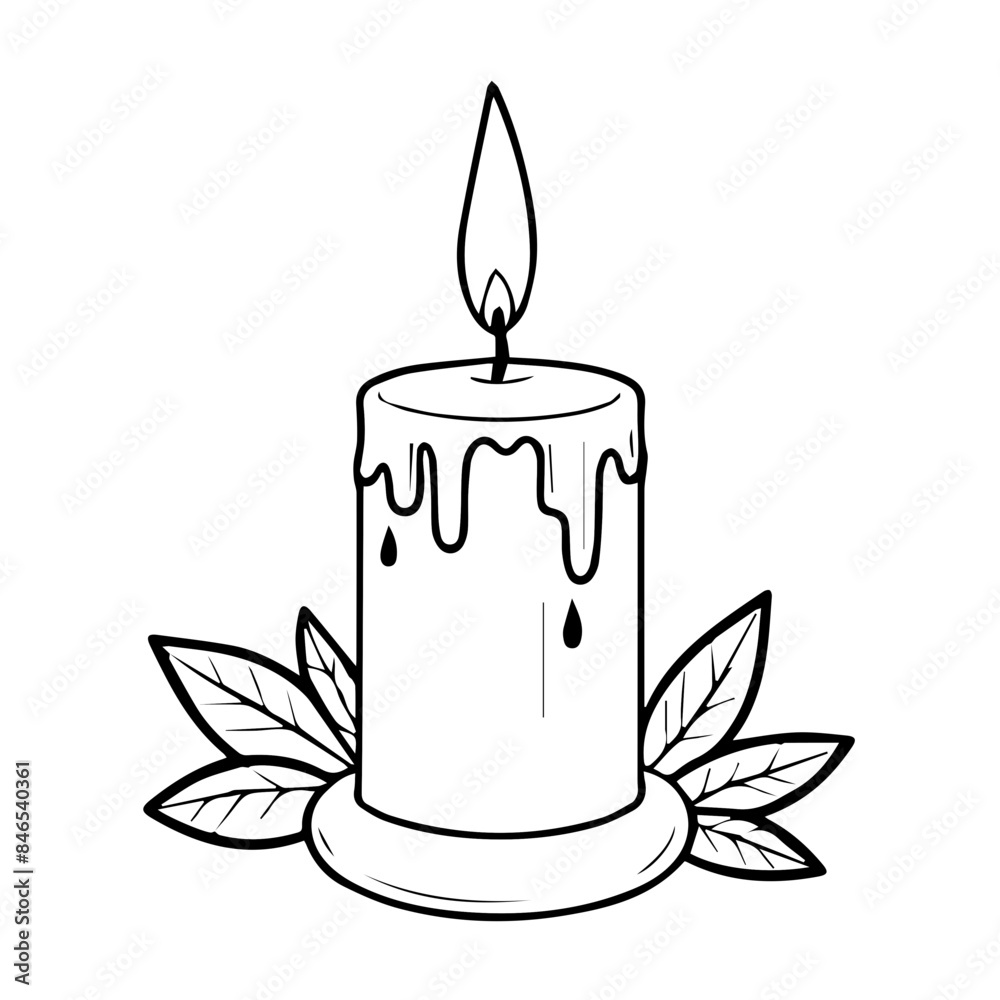 Wall mural candle vector design silhouette illustration