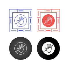 Fototapeta premium No Entry Sign Vector Icon