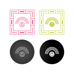 Protected Wifi Vector Icon