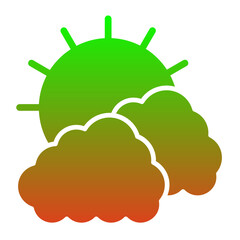 Clouds And Sun Icon