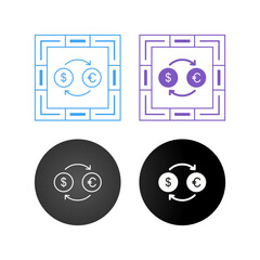 Dollar to Euro Vector Icon