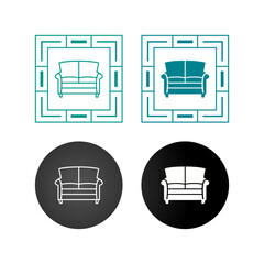 Double Sofa Vector Icon