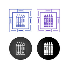 Crayons Vector Icon