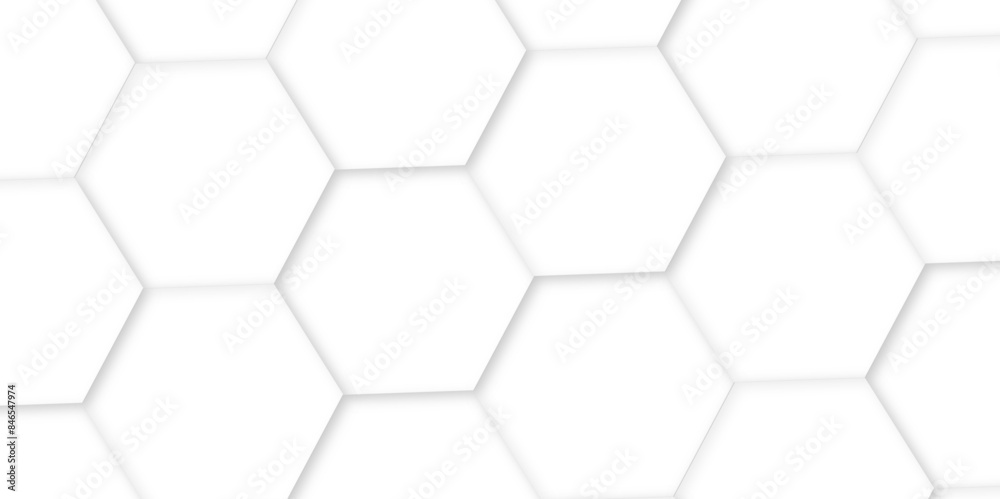 Poster 3d hexagonal structure futuristic white background and embossed hexagon abstract with hexagon backgr