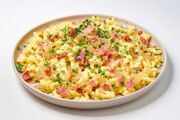 Mouthwatering Bacon Onion Spätzle with Crisp Bacon and Sautéed Onions