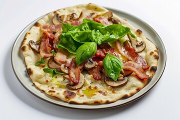 Bacon and Mushroom Flatbread: A Mouthwatering Flatbread Creation