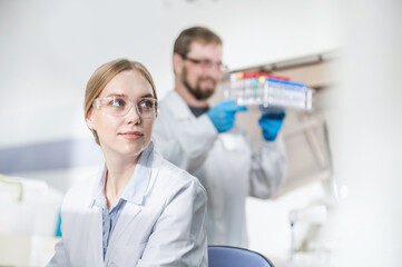 Doctors working in laboratory