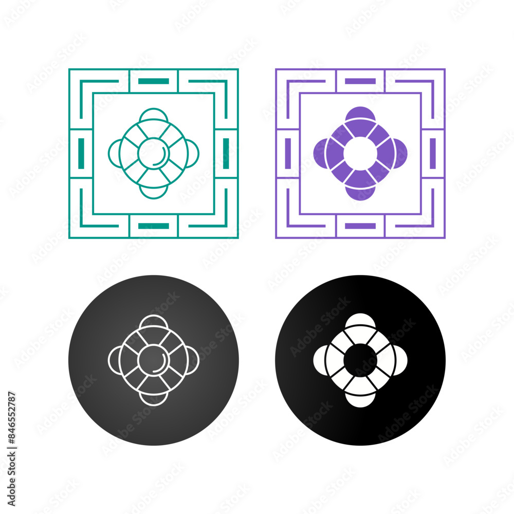 Canvas Prints life ring vector icon